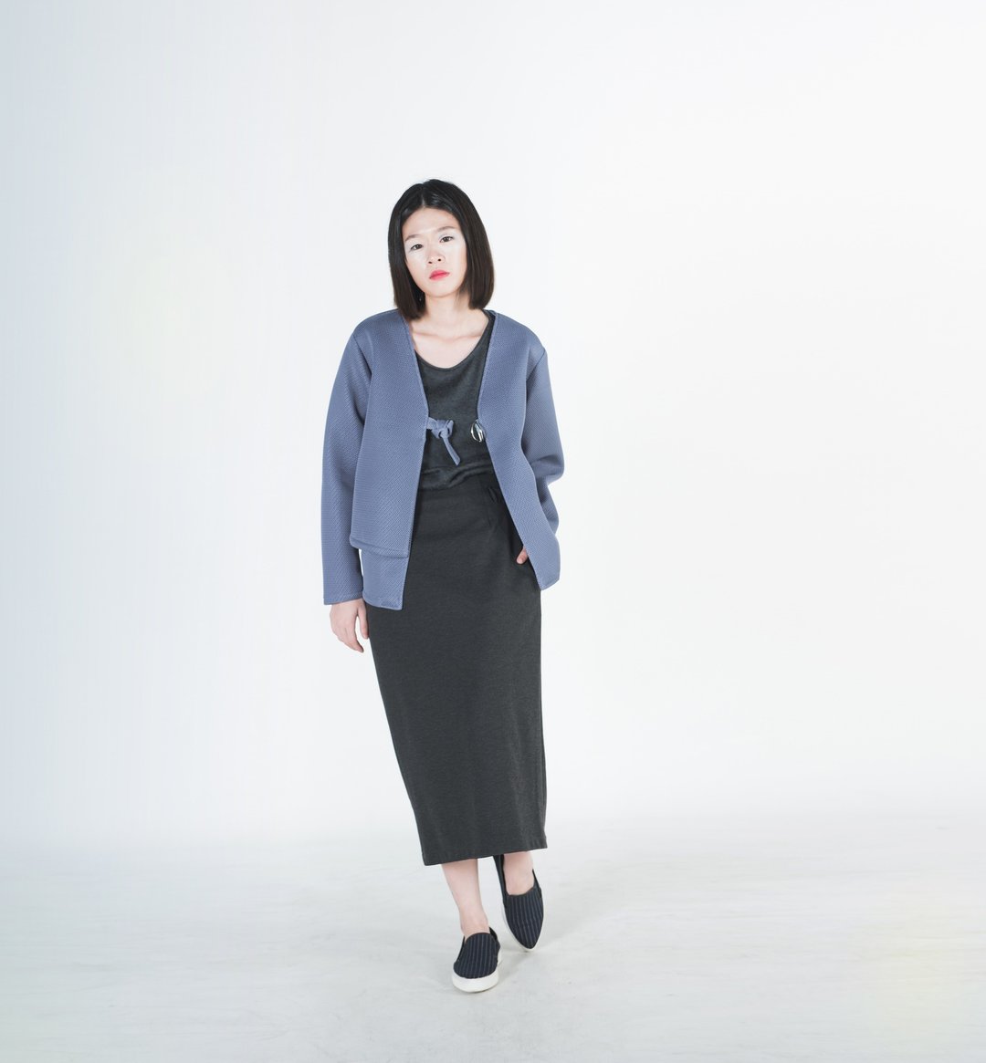 Freia V领多层次小外套 - 女装休闲/机能外套 - 其他材质 紫色