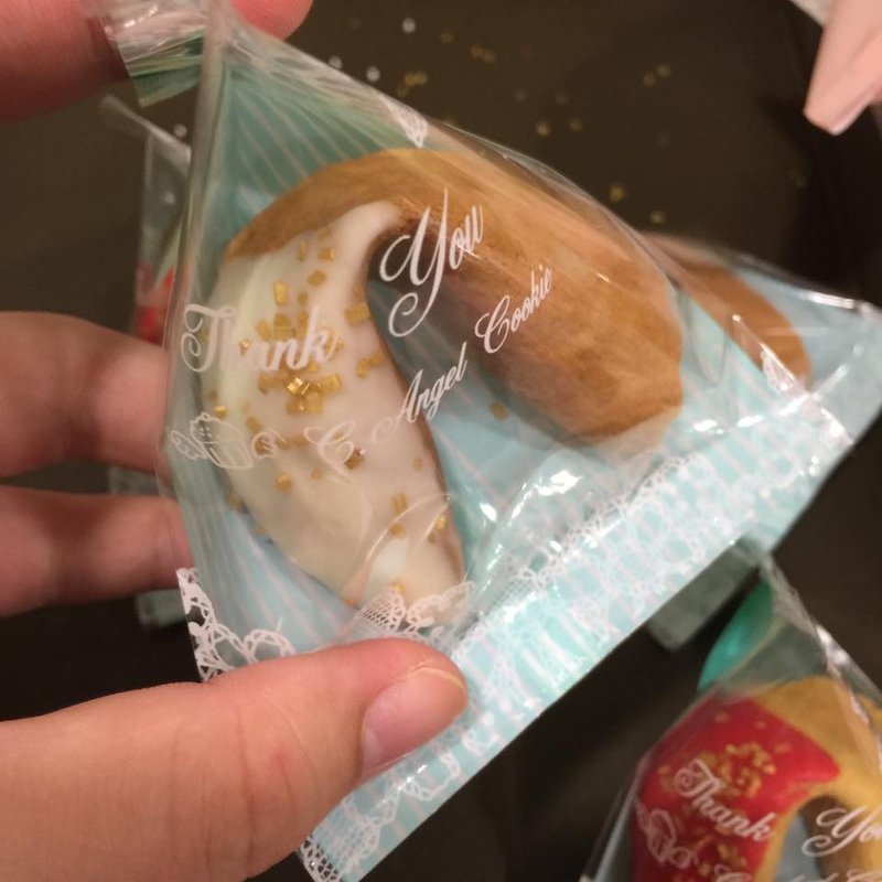 【金莎幸运签饼】C.Angel手工制做 不含防腐剂 婚礼小物 来一点小幸运吧 - 手工饼干 - 新鲜食材 黄色