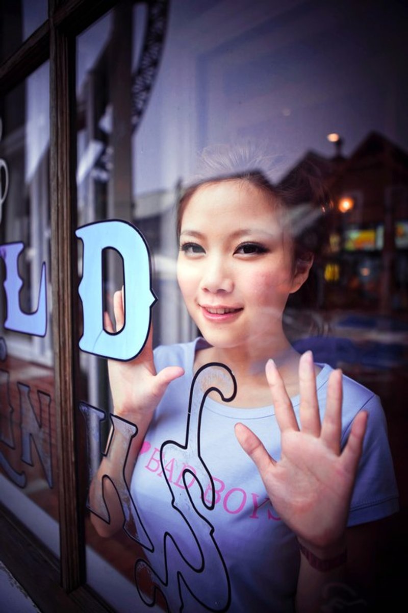 Miss Surprise / I Like Bad Boys 我爱坏男孩 紫色 T恤 - 女装 T 恤 - 其他材质 紫色