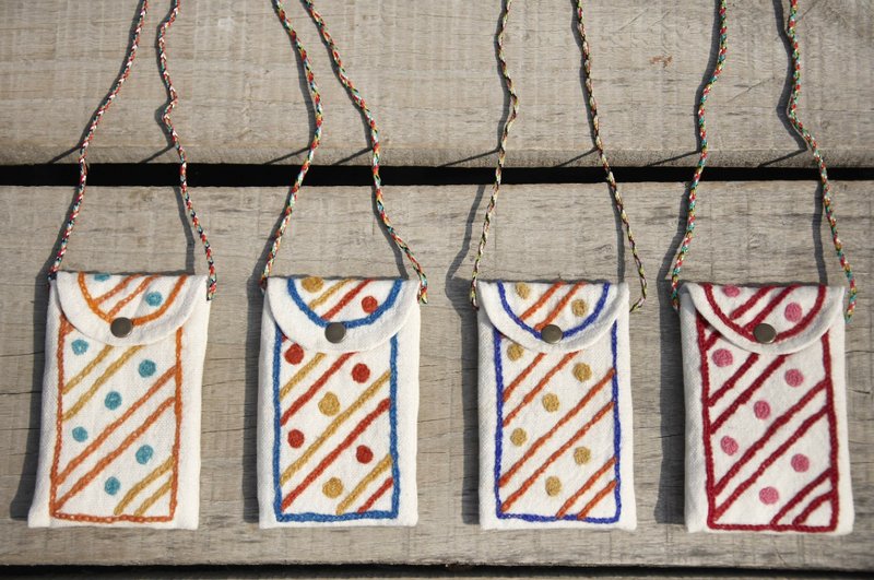 情人节礼物 手感手工刺绣手机套 - 彩色雨点 - 其他 - 绣线 