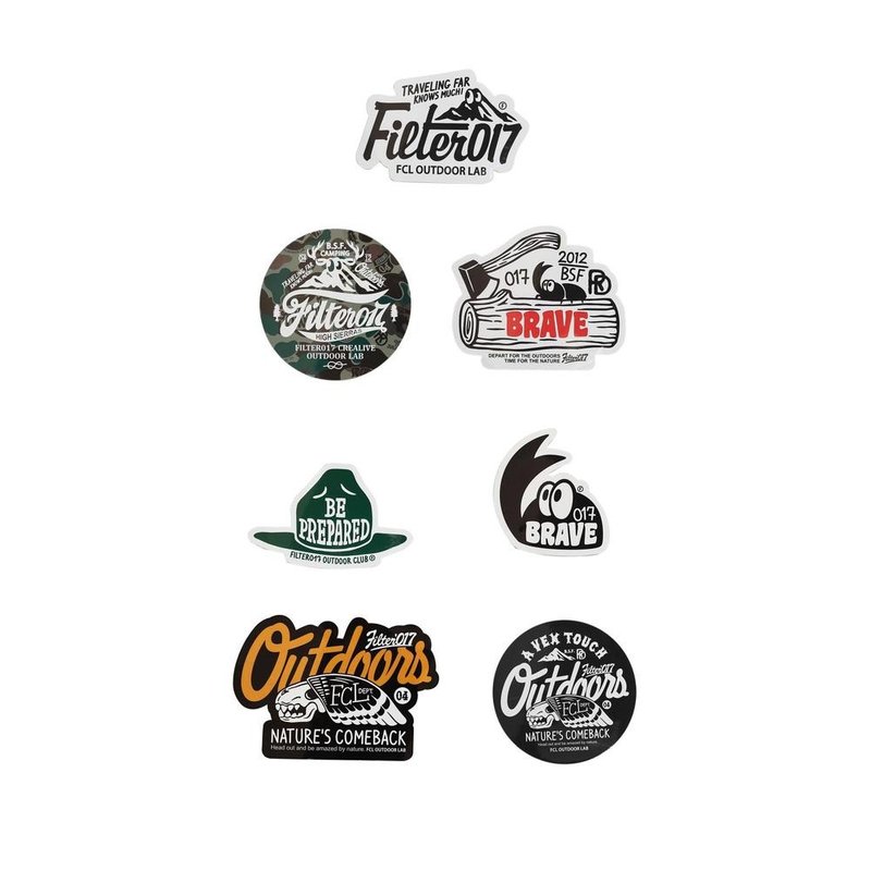 Filter017 贴纸－ CREALIVE OUTDOOR LAB STICKER SET-B - 贴纸 - 纸 