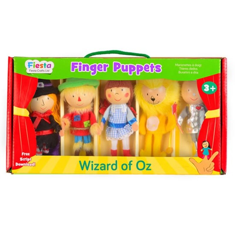 【英国Fiesta动动手+玩创意】绿野仙踪 创意手指偶玩具(5件组) - 玩具/玩偶 - 木头 绿色