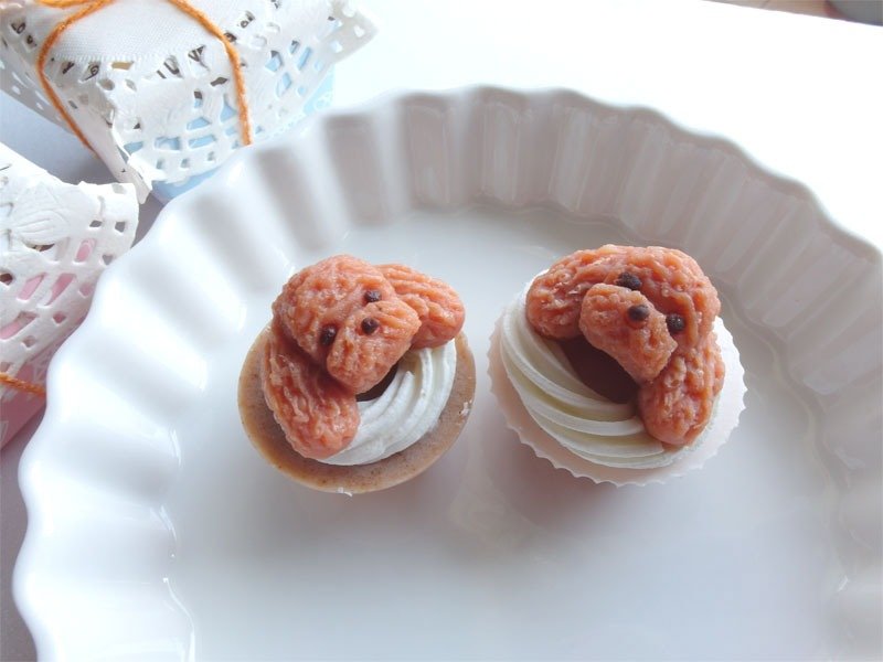 贵宾狗小杯子蛋糕皂一入~婚礼小物生日宠物礼圣诞节礼物新年礼物 - 肥皂/手工皂 - 植物．花 多色