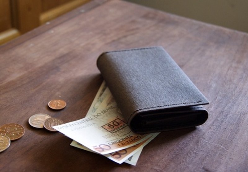 - 水洗纸短夹 / 古铜 - 皮夹/钱包 - 纸 