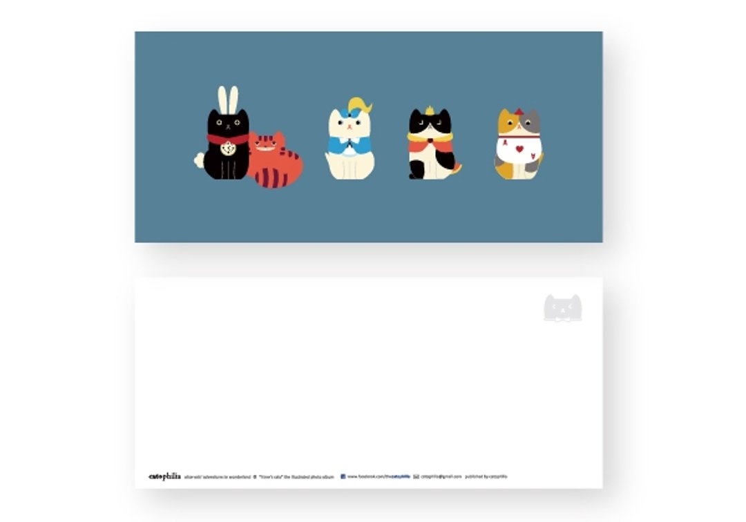 hime's cats 我的猫明信片 爱丽丝 - 卡片/明信片 - 纸 蓝色