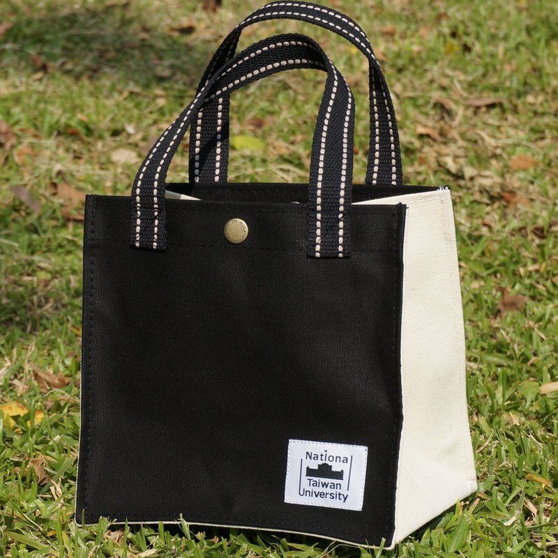 台湾大学帆布四方袋-经典黑 - 手提包/手提袋 - 其他材质 黑色