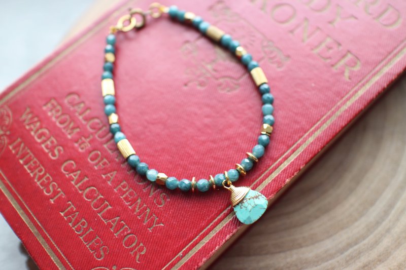 Fuchia~土耳其宝盒~染玉/绿松石/黄铜 手环 - 手链/手环 - 其他金属 