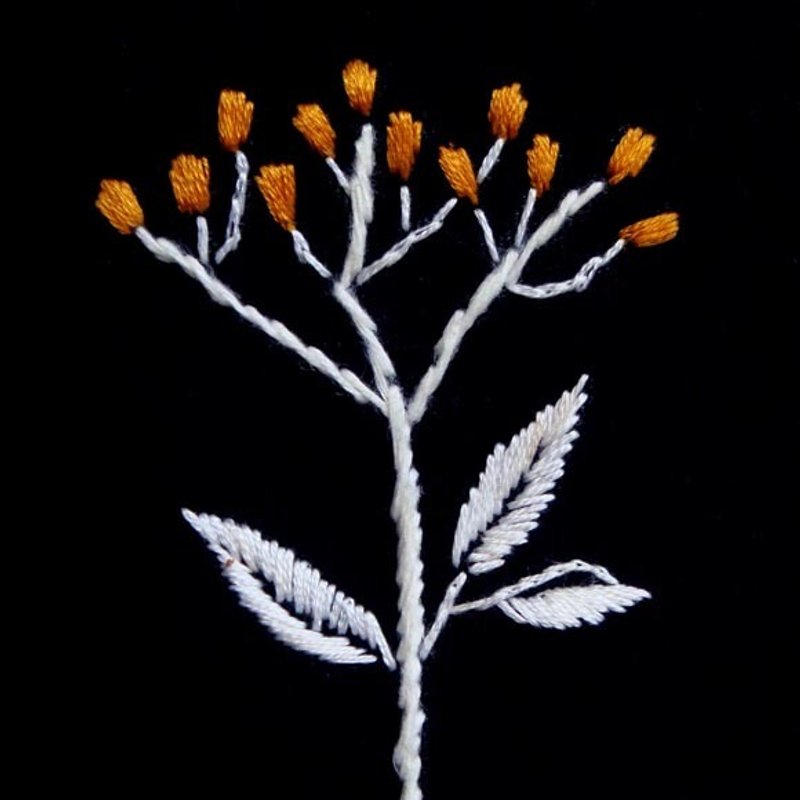 莳萝手工刺绣记事本(绘图本) - 笔记本/手帐 - 棉．麻 黑色