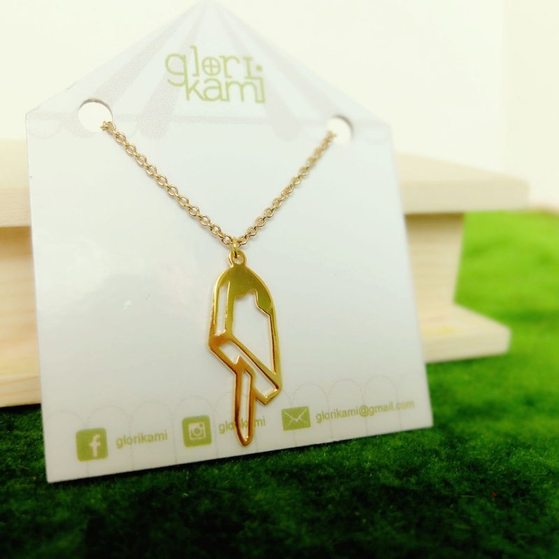 折纸冰棒黄铜项链 - 项链 - 其他金属 