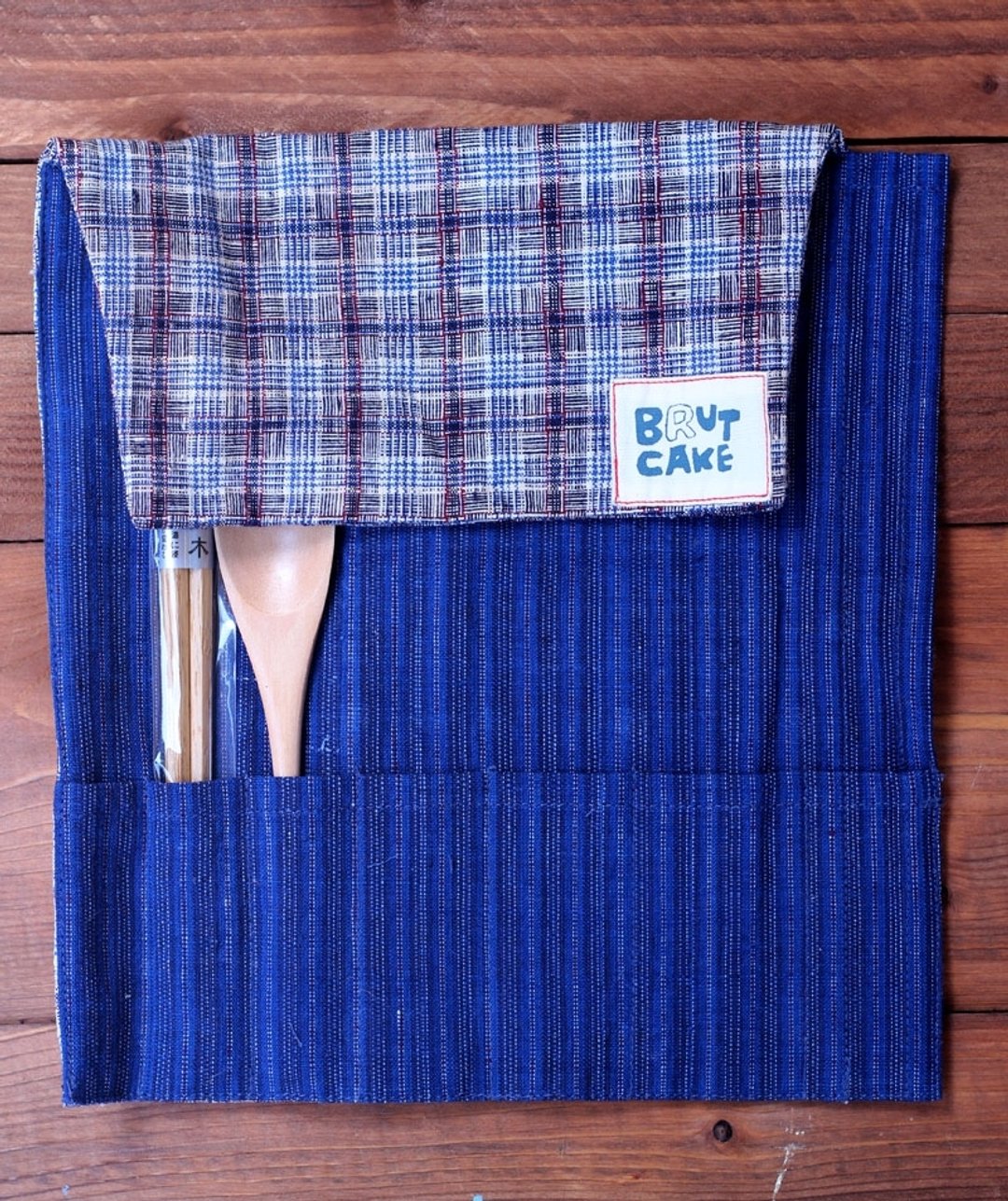 古布餐具袋 // 笔袋 - 厨房用具 - 棉 蓝色