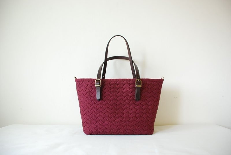 :: 猫公主 ::　布编织系列 ～ 　两用变身提包（扁菱格款）　//附变身零件 - 手提包/手提袋 - 其他材质 多色