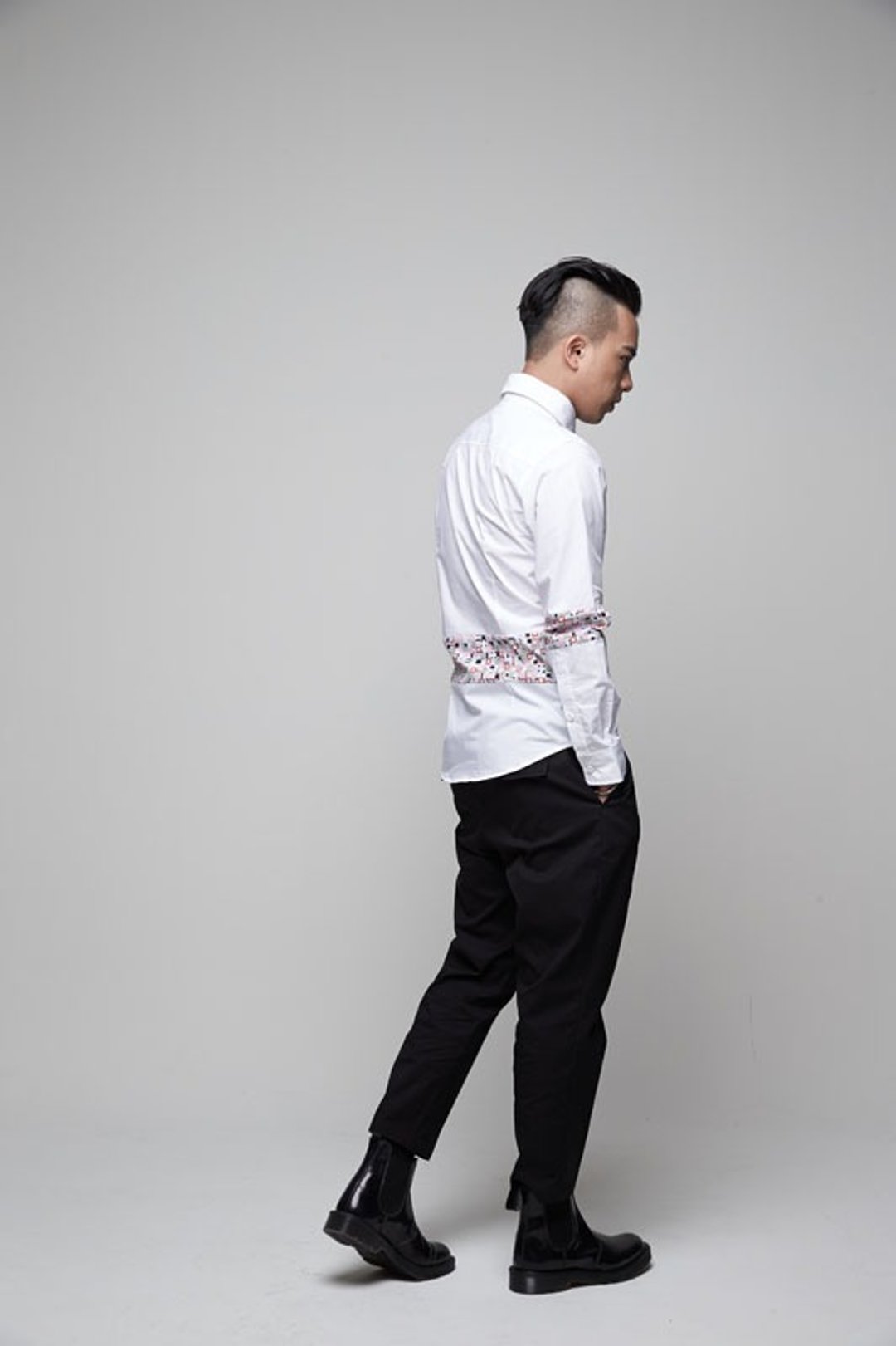 VTGO 2014AW 黑色硬挺微低档裤Sarrouel pants - 男士长裤 - 棉 黑色