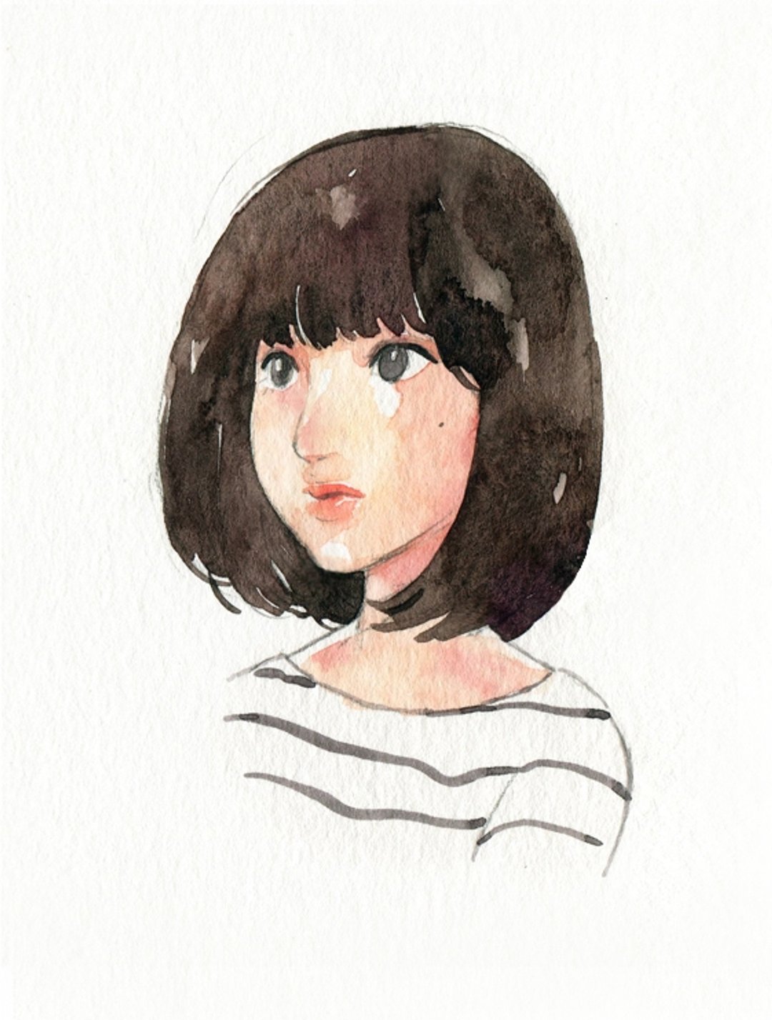 {Atelier Hanu} 手绘水彩订制人像画 。 Cartoon Style - 订制画像 - 纸 多色