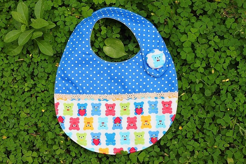 彩色熊熊 防水围兜兜 - 围嘴/口水巾 - 棉．麻 