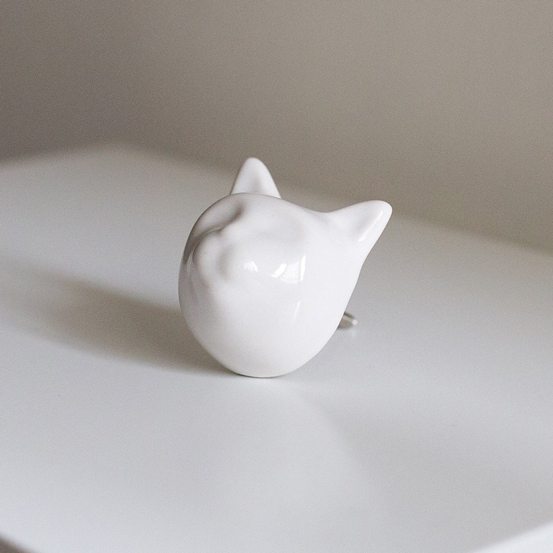 OOPSY Selected - Kitten Door Knob/ 猫咪门把 - RJB - 花瓶/陶器 - 其他材质 白色