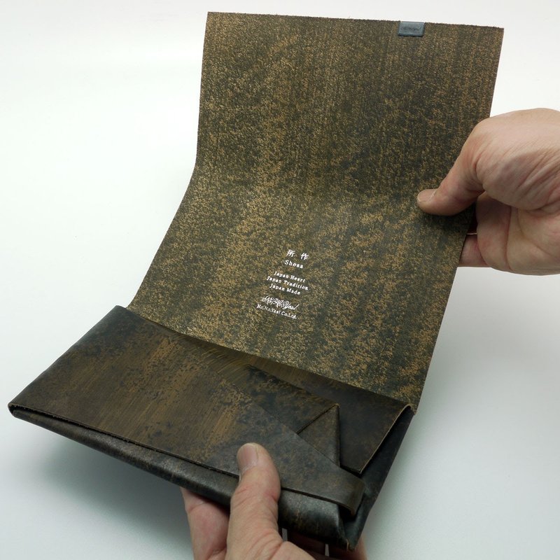 日本手工-所作Shosa 植鞣牛皮 长夹 – 职人手绘款/等伯 - 皮夹/钱包 - 真皮 