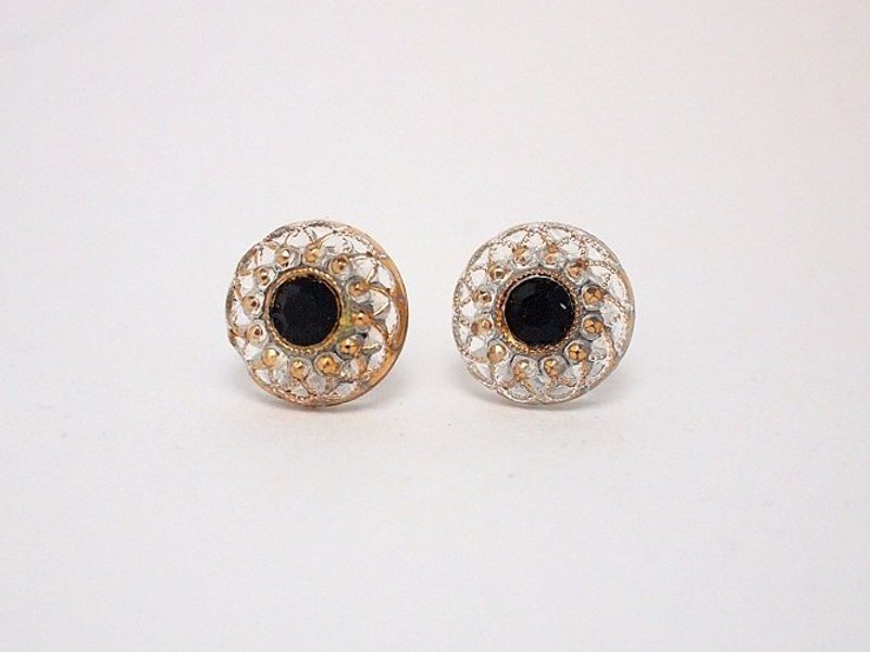 【circle dot】世界に一つだけの花（日本带回材料仅此一副） - 耳环/耳夹 - 玻璃 多色