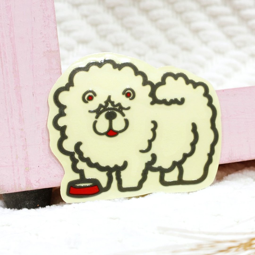 反光贴纸 松狮犬 Chow Chow 4.9*6.2 cm - 贴纸 - 防水材质 多色