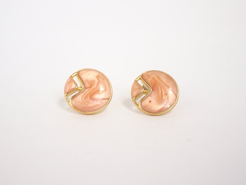 Circle dot 粉色余韵 不锈钢耳针 耳环 耳饰 0222  - 耳环/耳夹 - 塑料 粉红色