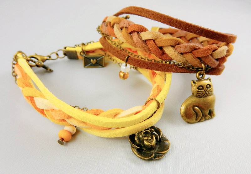 <god leading> 手作 订制 幸运 个人独特 手环 - 手链/手环 - 真皮 多色