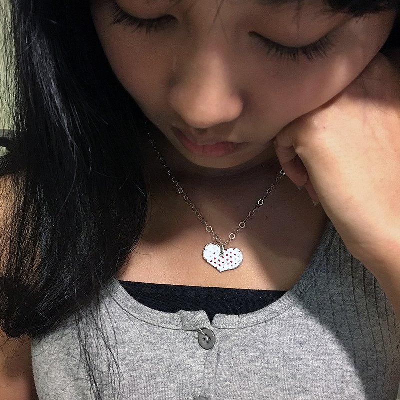 甜心~甜到心坎里~手作的诗定制化珐琅纯银坠饰项链,爱自己幸福中! - 项链 - 纯银 