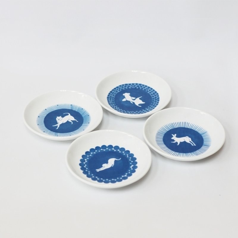 白纹小碟组 - 浅碟/小碟子 - 其他材质 白色