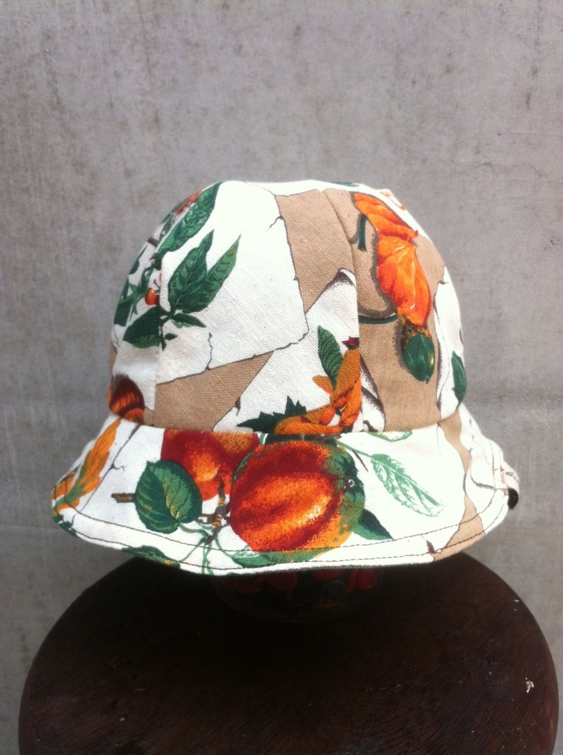 丰收浆果 手作 双面帽 渔夫帽 - 帽子 - 棉．麻 黄色