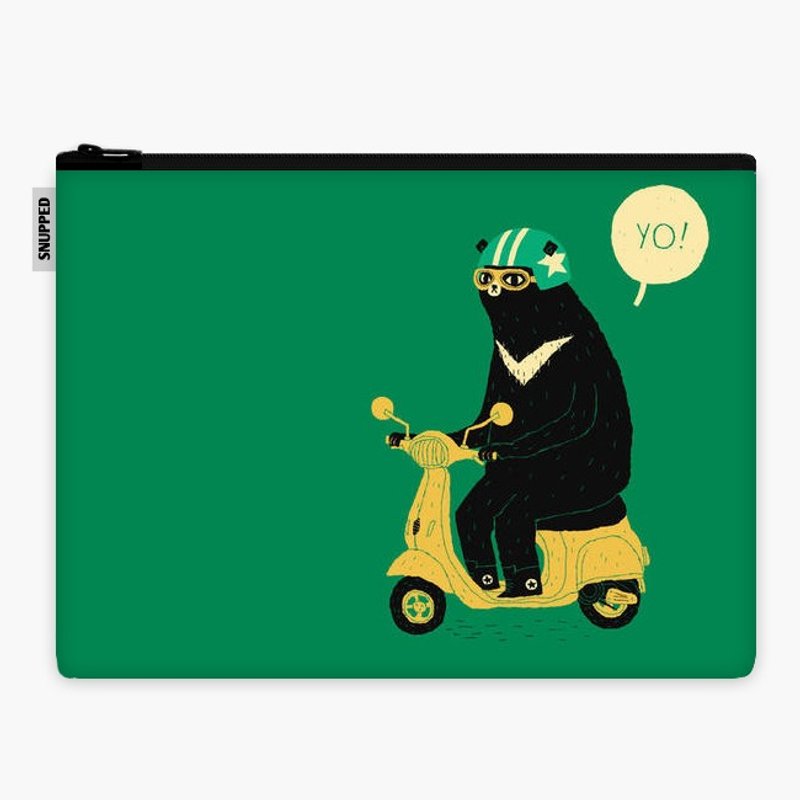 SpaceSuit 文件手拿包 - Scooter Bear - 手拿包 - 防水材质 绿色