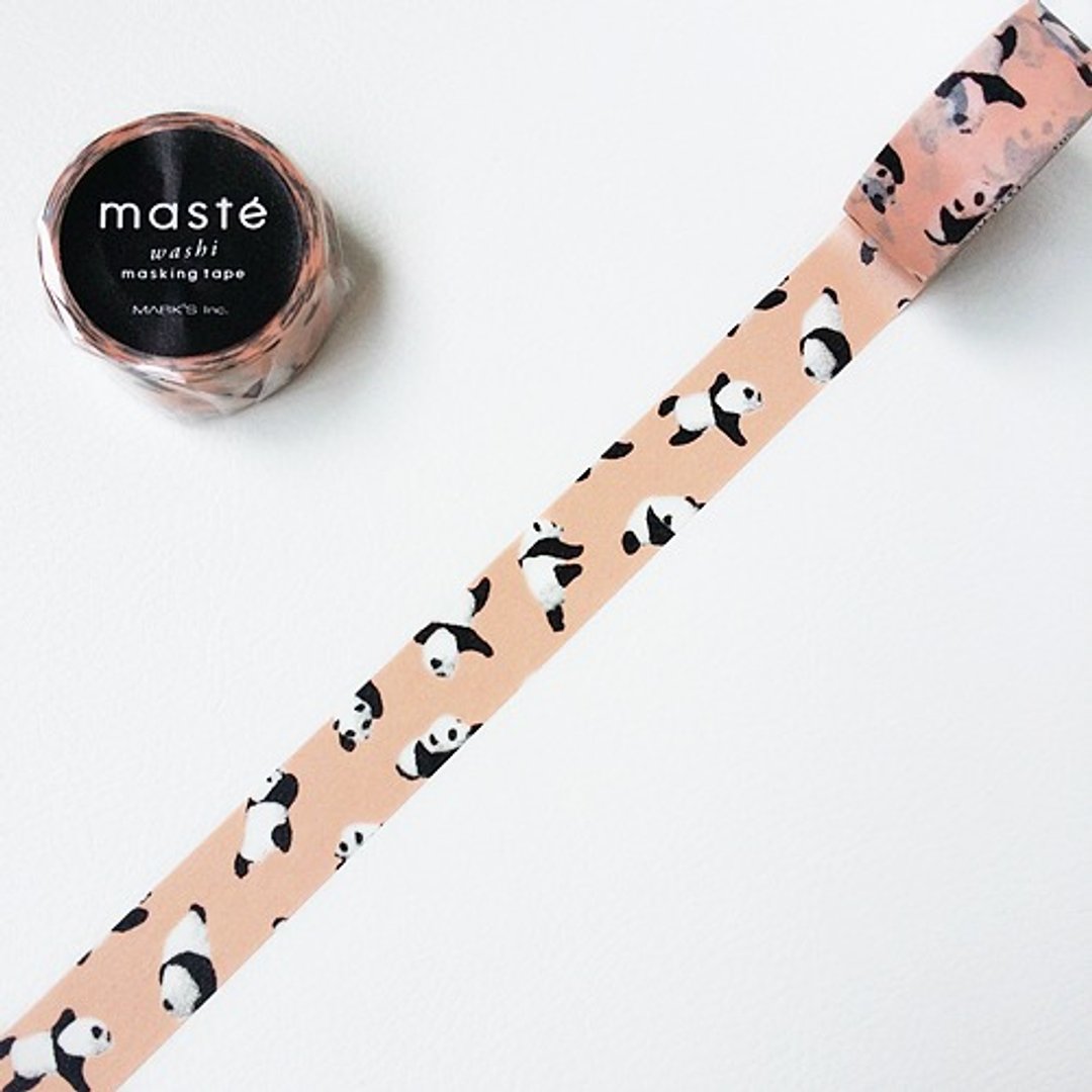 maste 和纸胶带 Multi．Nature【小猫熊(MST-MKT58-A)】 - 纸胶带 - 纸 粉红色