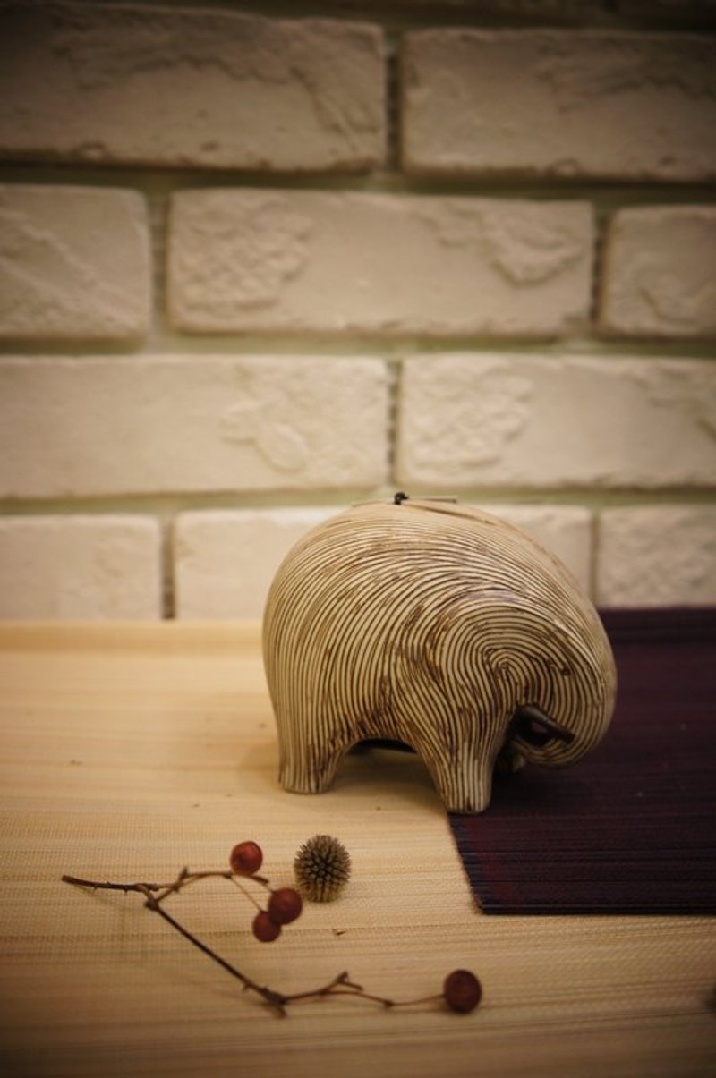 Balsa Lifestyle木刻纹大象-存钱筒 - 储蓄罐 - 其他材质 咖啡色