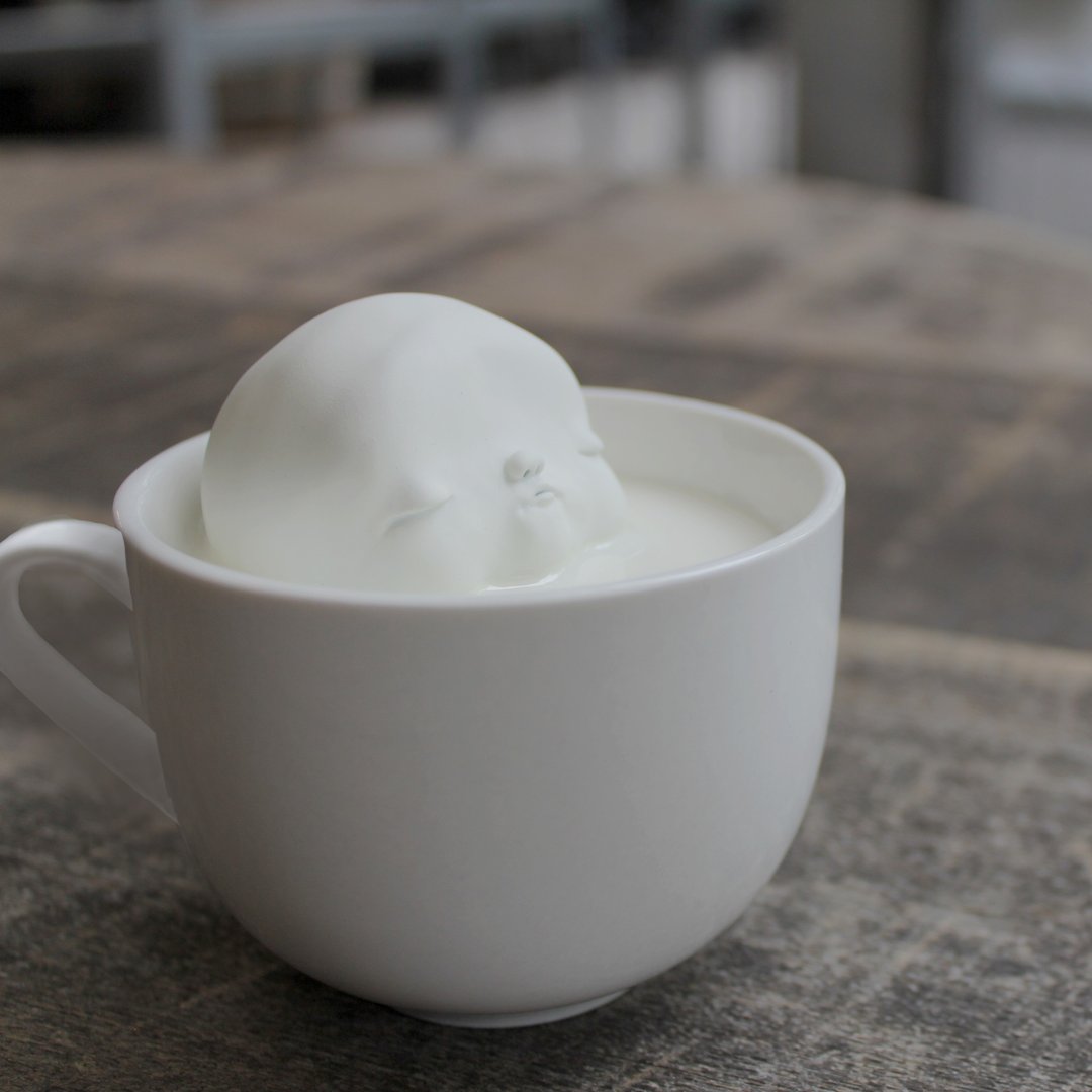 KONETA g ( milk, made of resin ) （牛奶・树脂材质）桌饰 摆饰 - 玩偶/公仔 - 塑料 白色