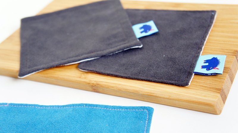 灰麂皮绒小物垫 - 杯垫 - 其他材质 灰色