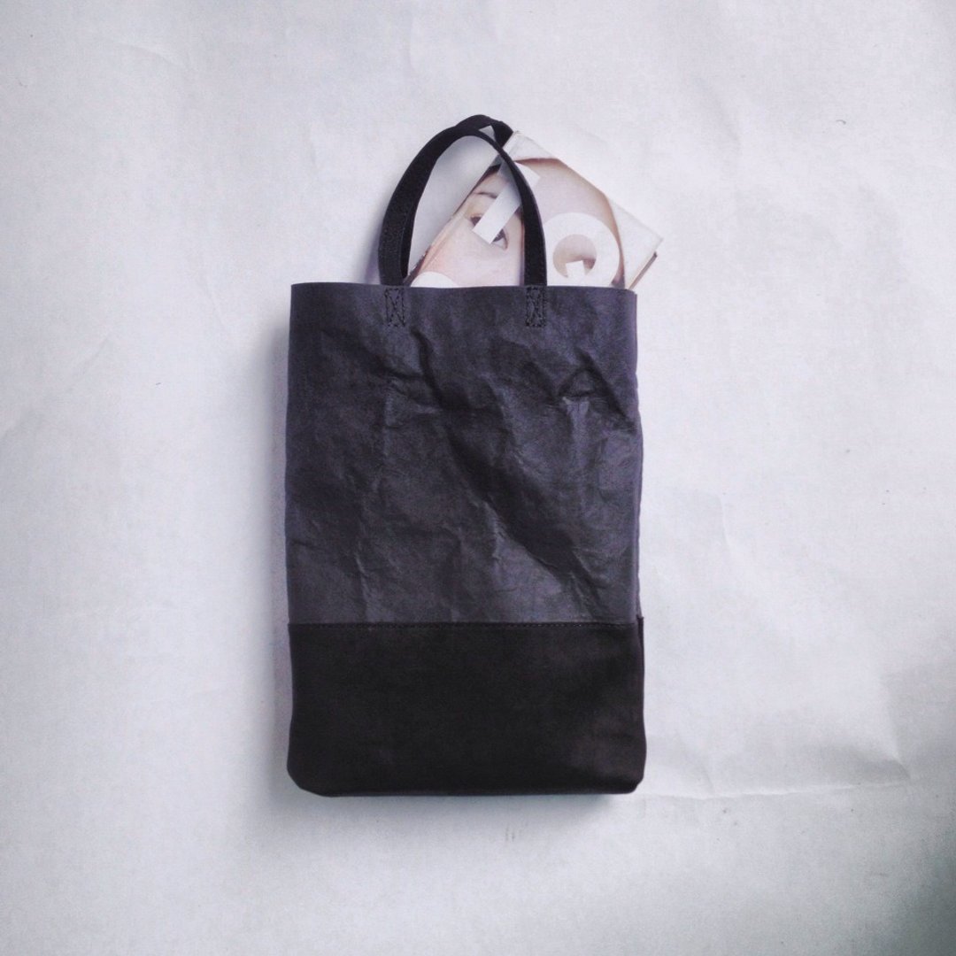 50/50 (fifty-fifty) series, M size - 手提包/手提袋 - 真皮 咖啡色
