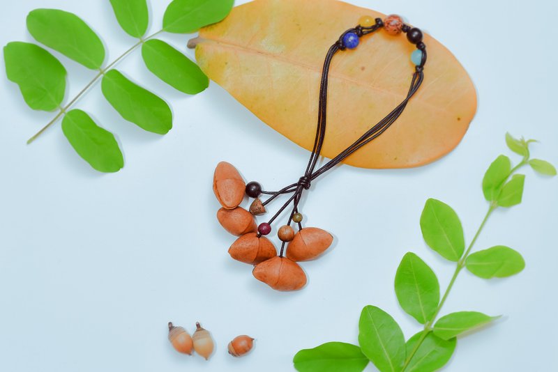 蓦然(挂饰系列)黄花夹竹桃铃铛--财神眷顾我吧 - 钥匙链/钥匙包 - 植物．花 金色