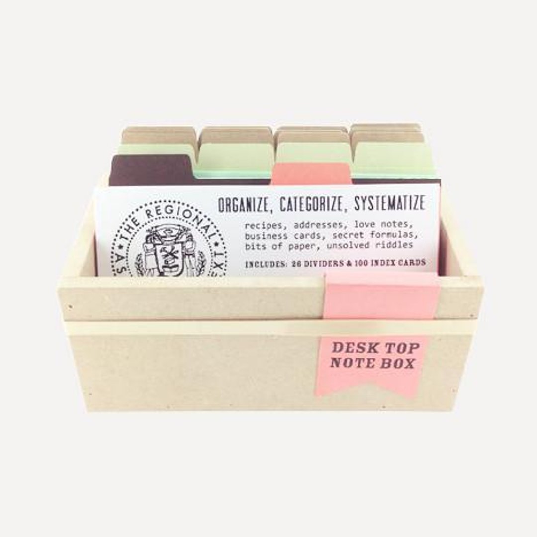 木制卡片盒 - 文件夹/资料夹 - 木头 