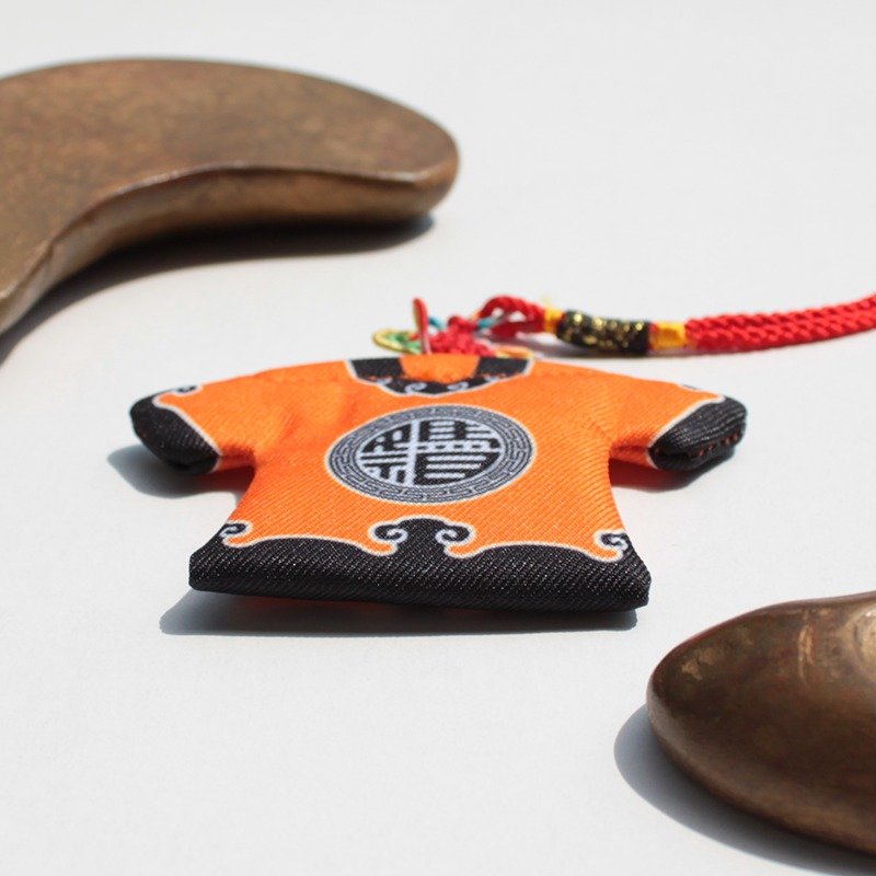 妈祖轿班衣平安符吊饰 (橘) - 吊饰 - 其他材质 橘色