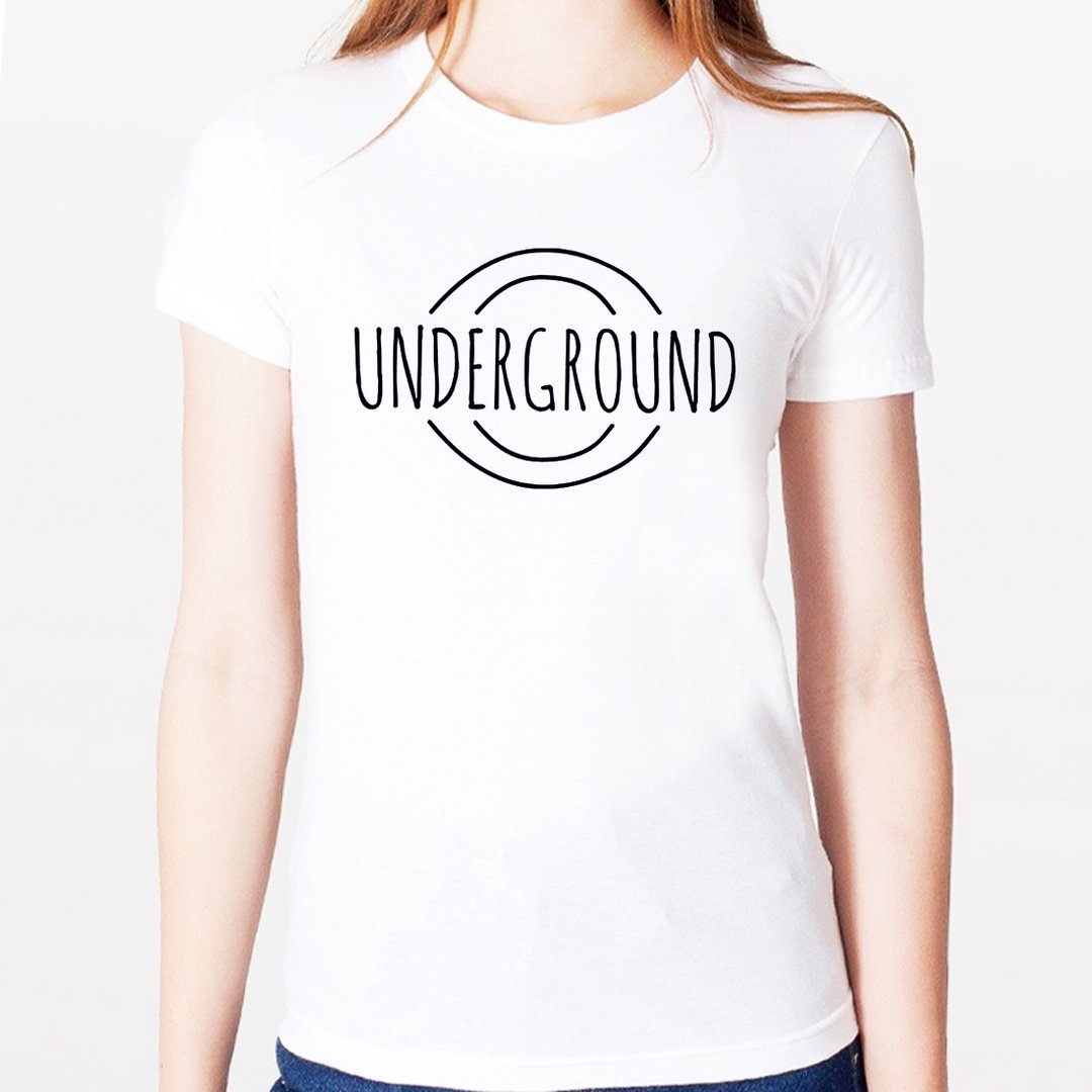 Underground女生短袖T恤-2色 文青 艺术 设计 时髦 文字 时尚 - 女装 T 恤 - 其他材质 多色