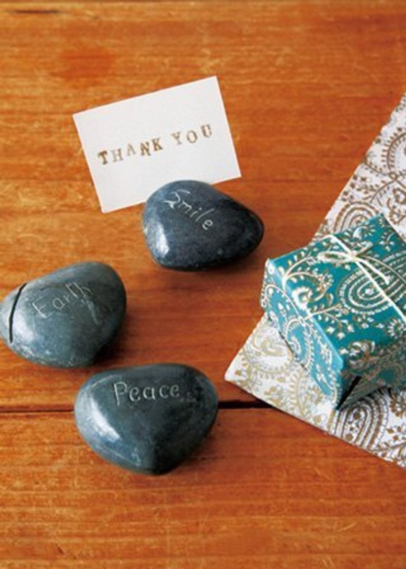 地球树Fair trade&Eco-“守护石系列”WISH / PEACE / SMILE - 贴纸 - 其他材质 灰色