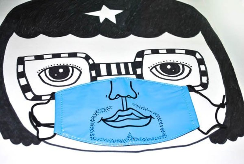 k82废物奶泡/手绘好机车口罩/我是型男 - 眼罩 - 其他材质 