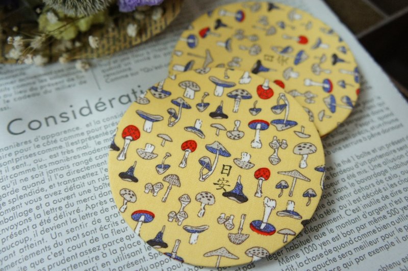 菇菇日安 布质杯垫 / 1case 5入 - 杯垫 - 其他材质 