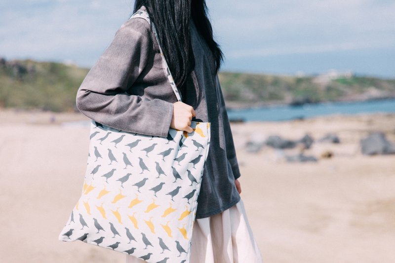 简单扁平购物袋/矿石灰 - 侧背包/斜挎包 - 其他材质 