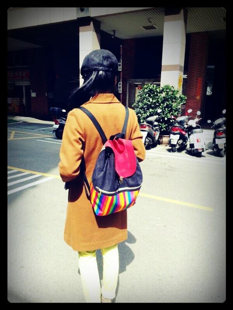 IDC后背包-彩虹PUNK款 - 侧背包/斜挎包 - 其他材质 多色