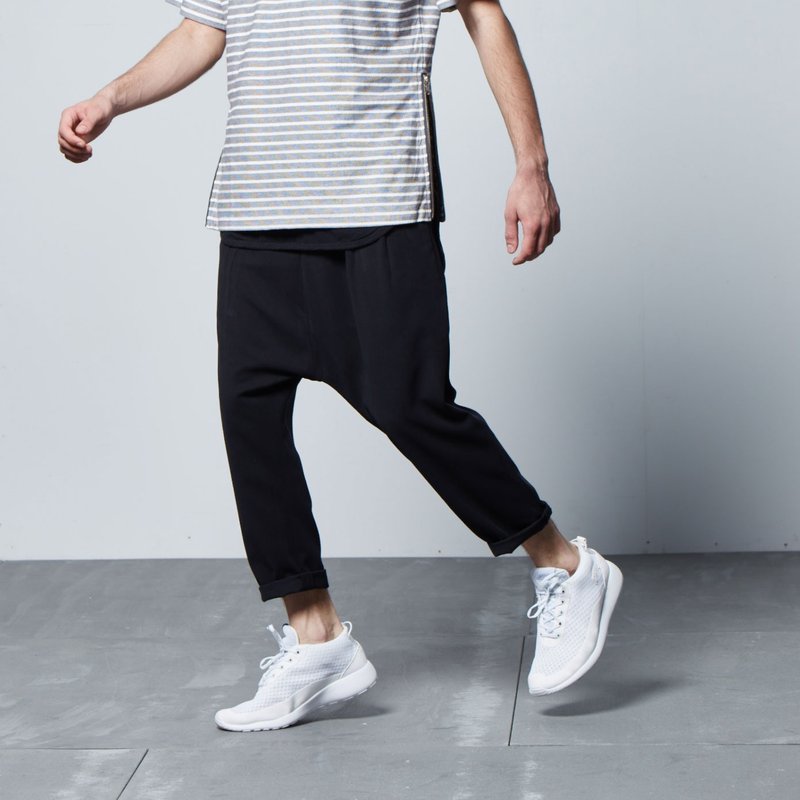 Stone'As Peg-top pants / 九分 西装 老爷裤 陀螺裤 - 男士长裤 - 其他材质 黑色