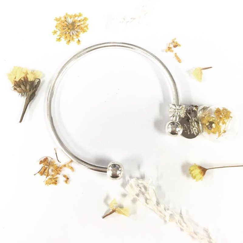 AHM 秋天的童话- 干花 玻璃球 手镯 - 木工/竹艺/纸艺 - 纸 黄色