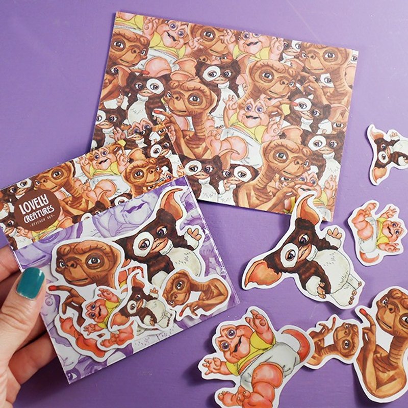 小怪物万圣节组合 - 卡片/明信片 - 其他材质 多色