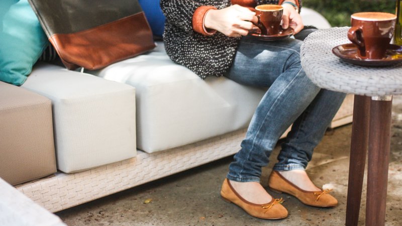 SUD意大利麂皮娃娃鞋栗子褐 - 女款休闲鞋 - 真皮 咖啡色