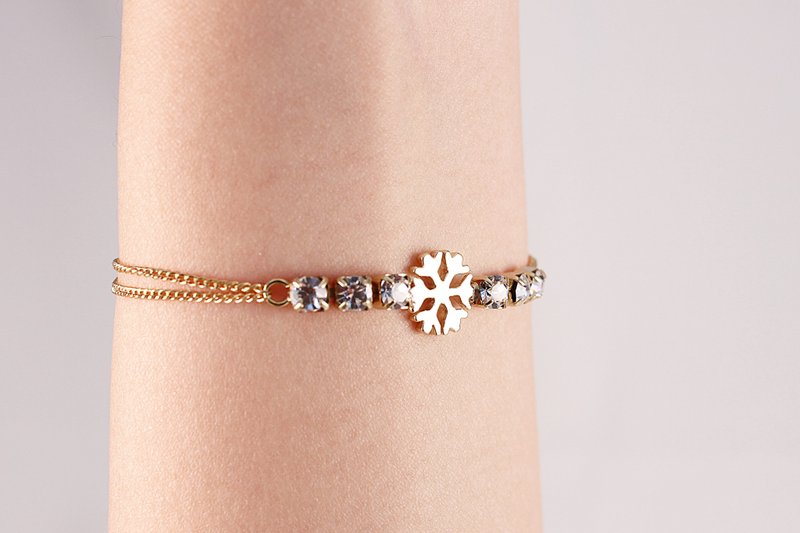 +BeeLoved+ 精品配饰礼卡─雪花【Holiday Greeting】 - 手链/手环 - 其他金属 多色