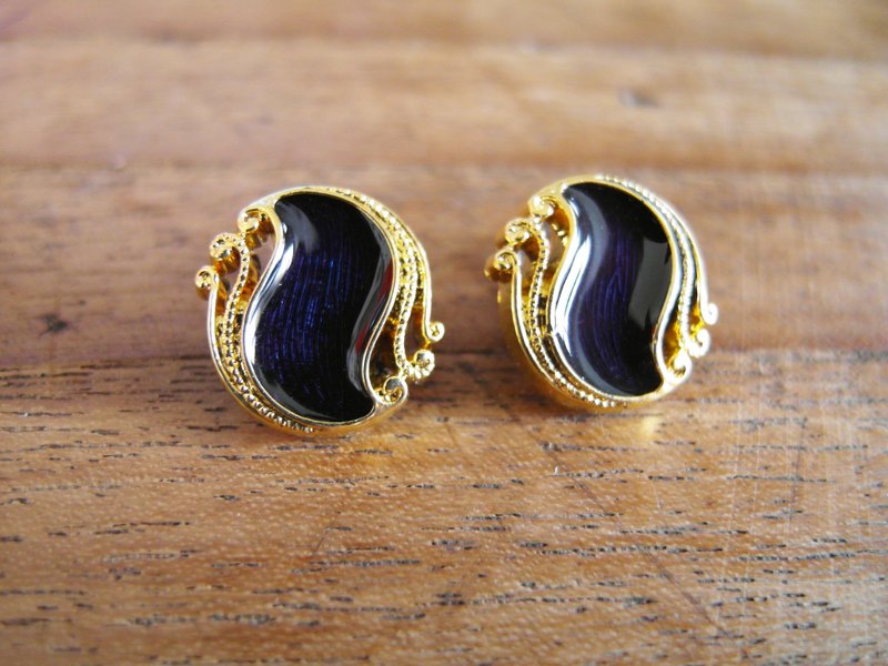 复时品【早期手工针式耳环：冥王】 - 耳环/耳夹 - 塑料 蓝色