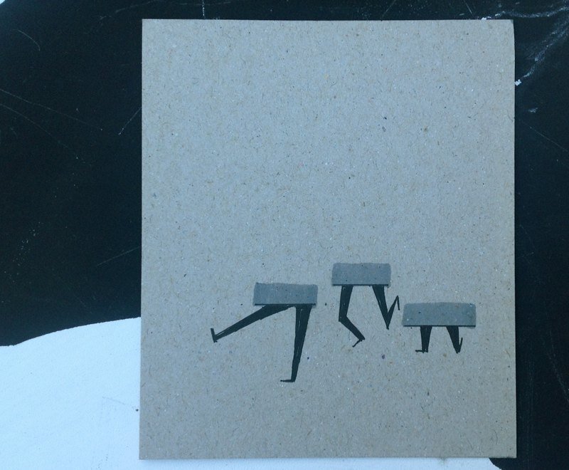 手绘手工卡片—我们一起来跳舞吧！ - 卡片/明信片 - 纸 灰色