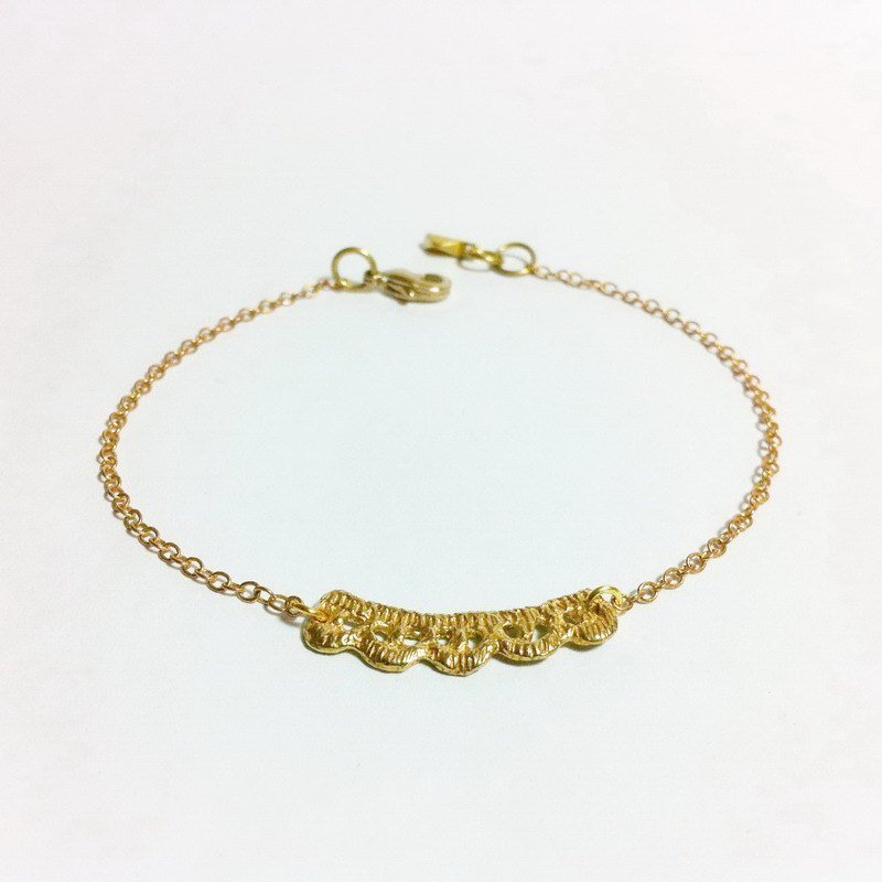 **DORCUS**Lace系列/复古铜金蕾丝手炼/黄铜制/节日礼物 - 手链/手环 - 其他金属 金色